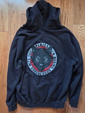 XXL Pixies black cat hoodie
